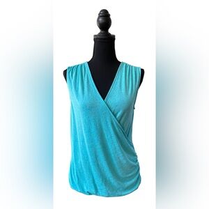 Athleta: Elegant Breezy Blue Wrap Stretch Camisole Top